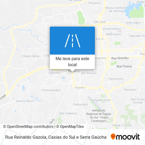 Rua Reinaldo Gazola mapa