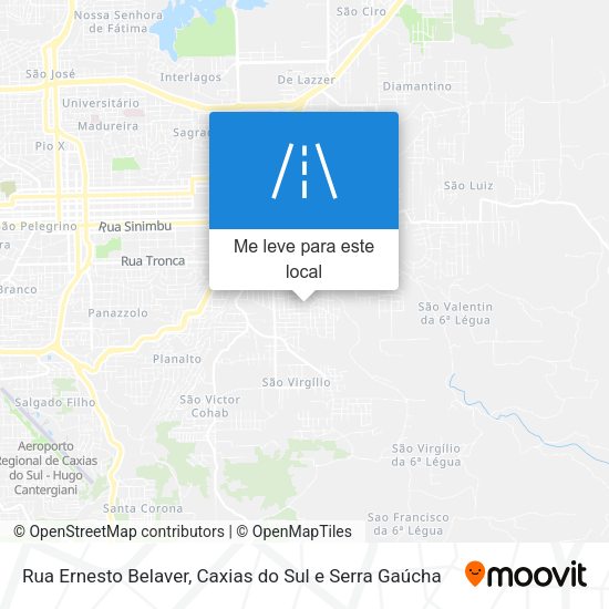Rua Ernesto Belaver mapa
