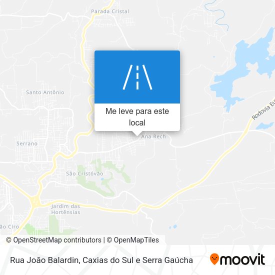 Rua João Balardin mapa