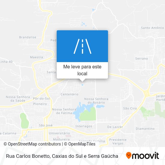 Rua Carlos Bonetto mapa