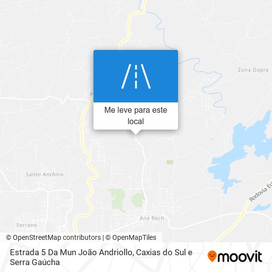 Estrada 5 Da Mun João Andriollo mapa