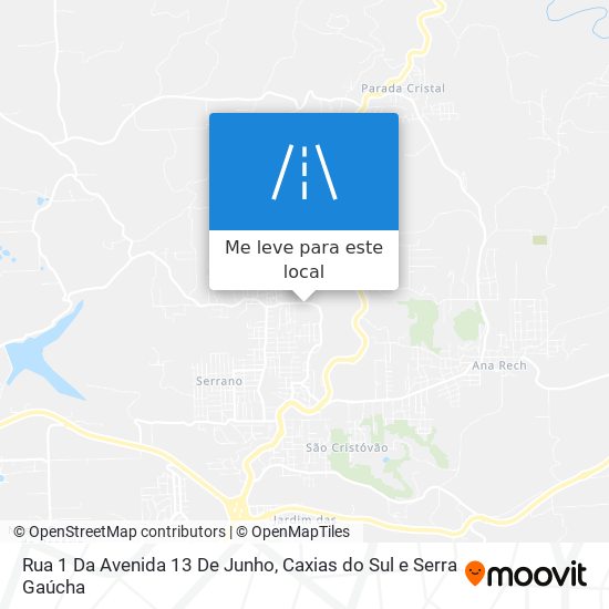 Rua 1 Da Avenida 13 De Junho mapa