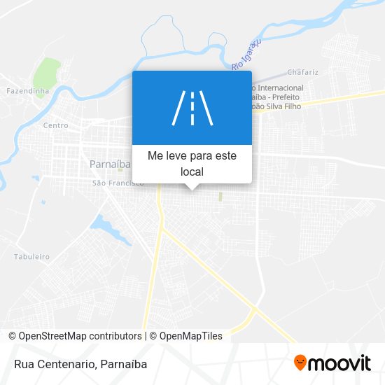 Rua Centenario mapa