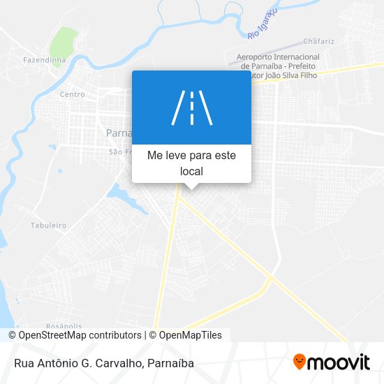 Rua Antônio G. Carvalho mapa