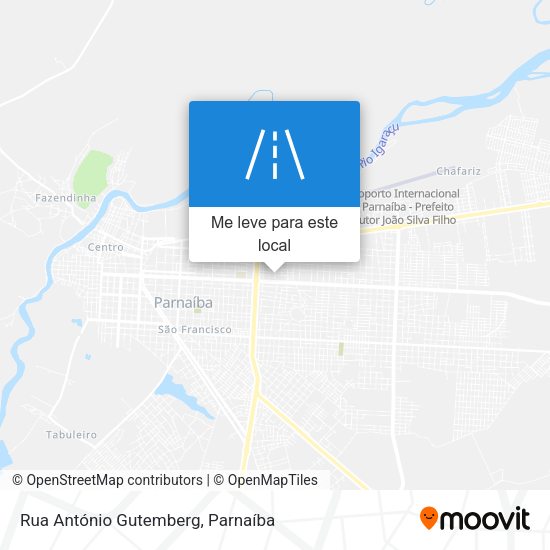 Rua António Gutemberg mapa