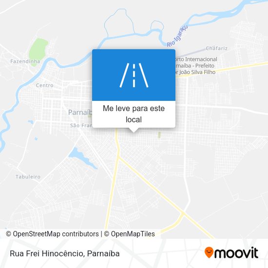 Rua Frei Hinocêncio mapa