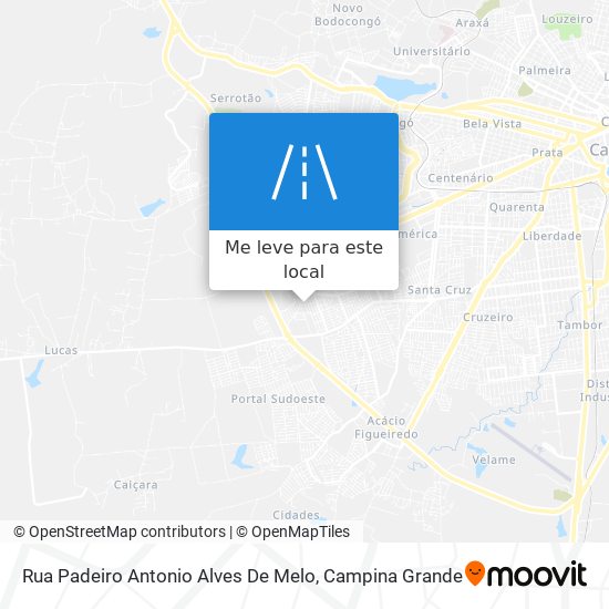 Rua Padeiro Antonio Alves De Melo mapa