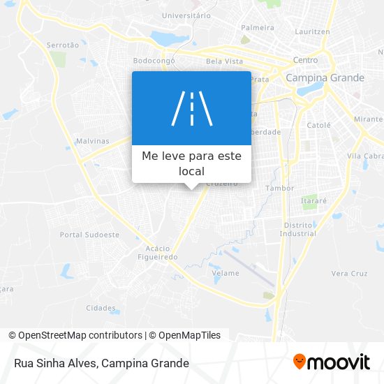 Rua Sinha Alves mapa