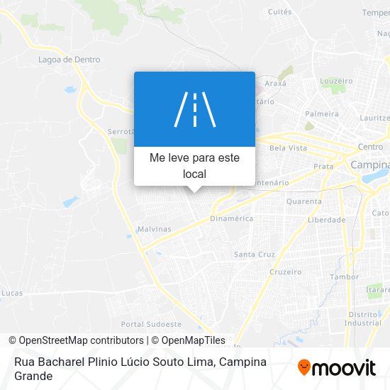 Rua Bacharel Plinio Lúcio Souto Lima mapa