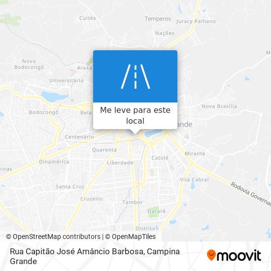 Rua Capitão José Amâncio Barbosa mapa