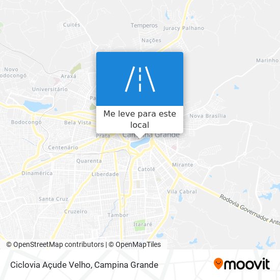 Ciclovia Açude Velho mapa