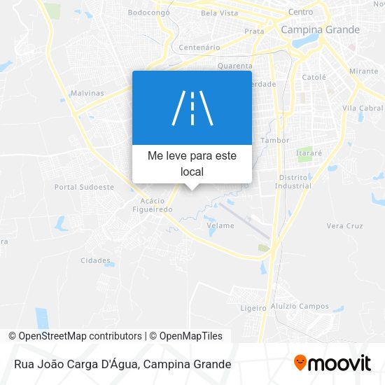 Rua João Carga D'Água mapa