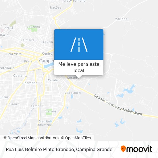 Rua Luís Belmiro Pinto Brandão mapa