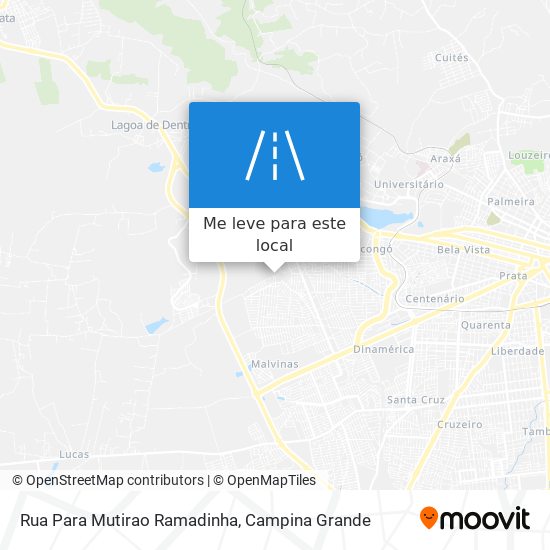 Rua Para Mutirao Ramadinha mapa