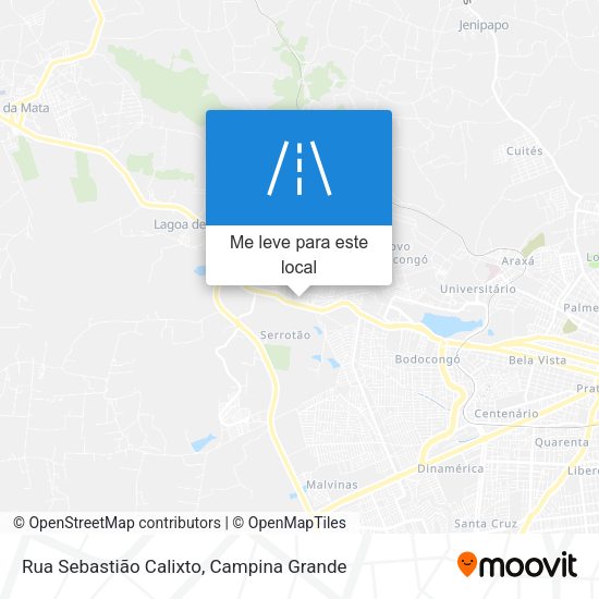 Rua Sebastião Calixto mapa