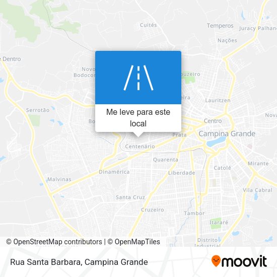 Rua Santa Barbara mapa