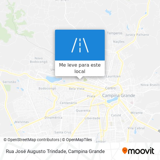 Rua José Augusto Trindade mapa