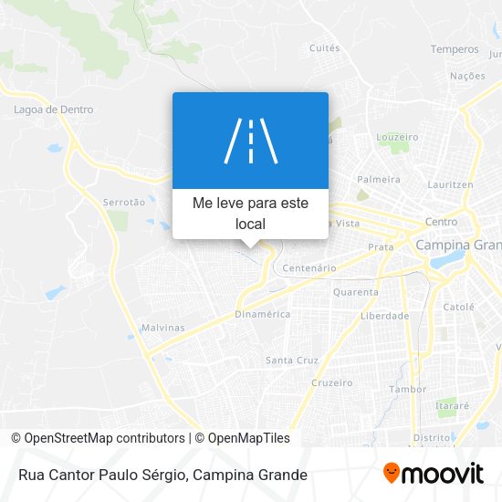 Rua Cantor Paulo Sérgio mapa