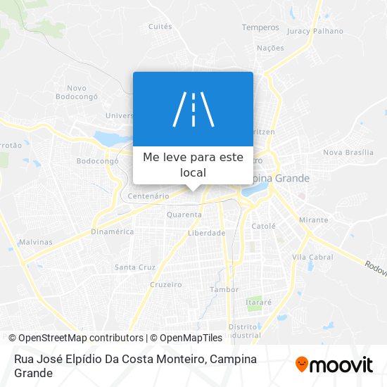 Rua José Elpídio Da Costa Monteiro mapa