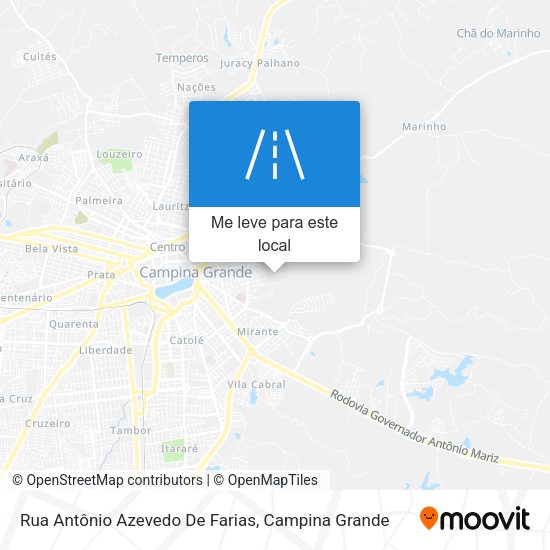 Rua Antônio Azevedo De Farias mapa
