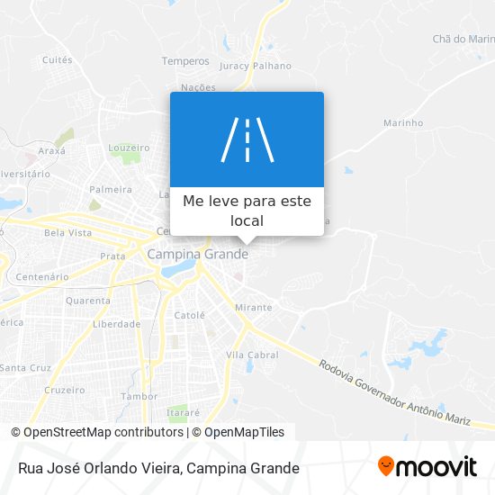 Rua José Orlando Vieira mapa