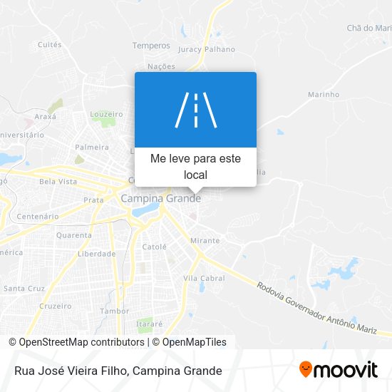 Rua José Vieira Filho mapa