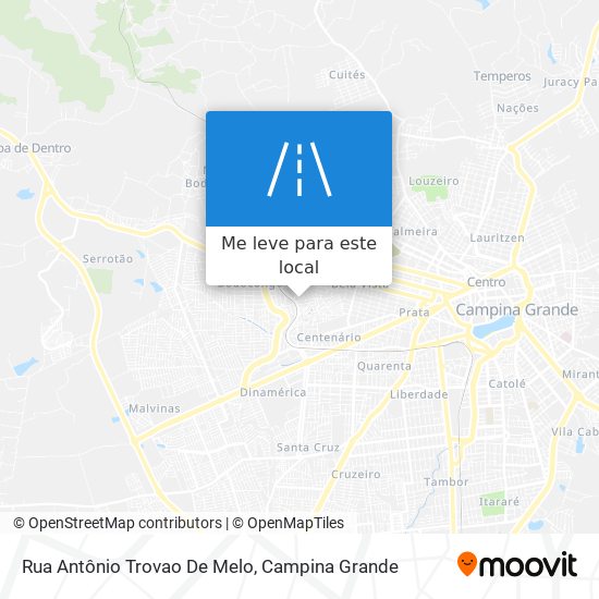 Rua Antônio Trovao De Melo mapa