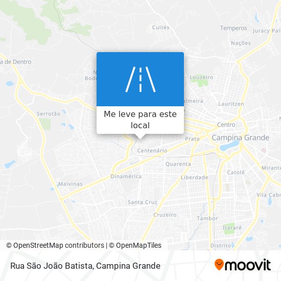 Rua São João Batista mapa