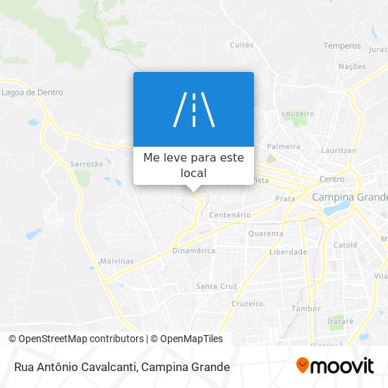 Rua Antônio Cavalcanti mapa