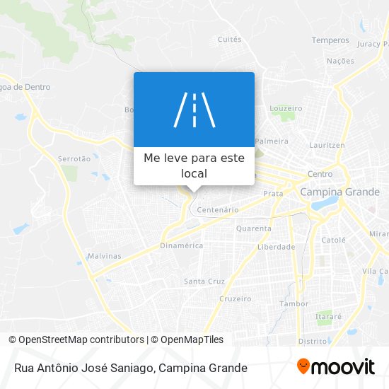 Rua Antônio José Saniago mapa