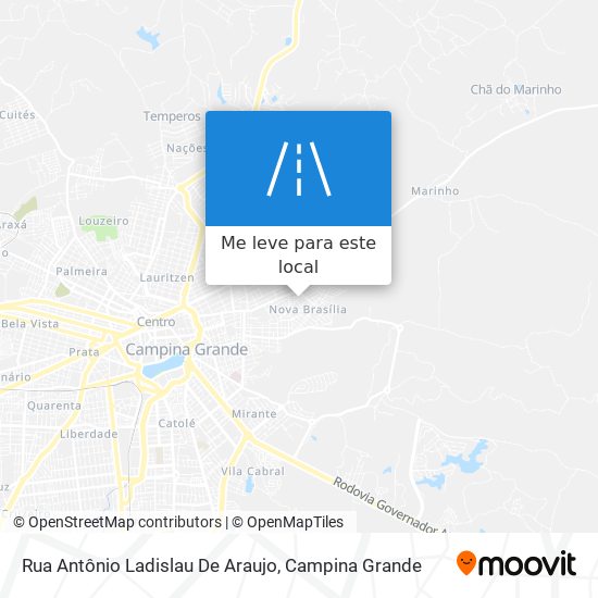 Rua Antônio Ladislau De Araujo mapa