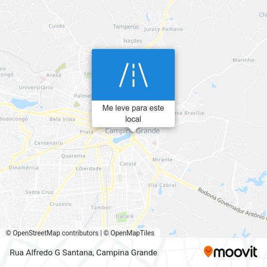 Rua Alfredo G Santana mapa