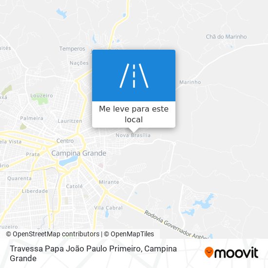 Travessa Papa João Paulo Primeiro mapa