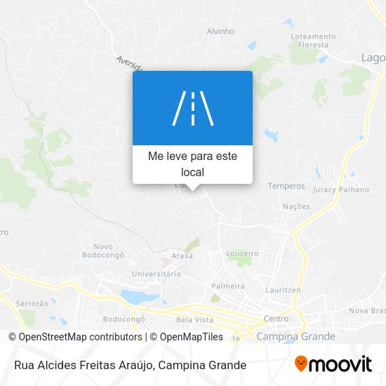 Rua Alcides Freitas Araújo mapa