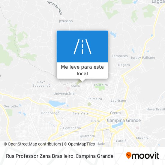 Rua Professor Zena Brasileiro mapa