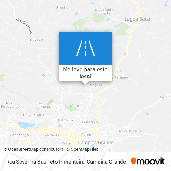 Rua Severina Baerreto Pimenteira mapa