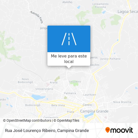 Rua José Lourenço Ribeiro mapa