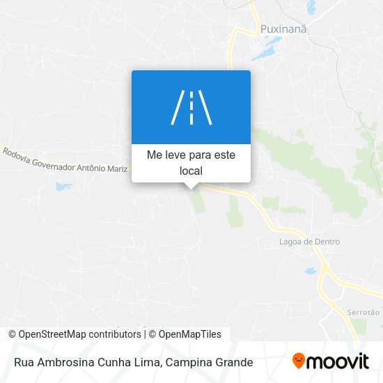 Rua Ambrosina Cunha Lima mapa