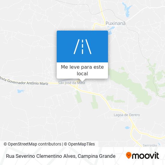 Rua Severino Clementino Alves mapa