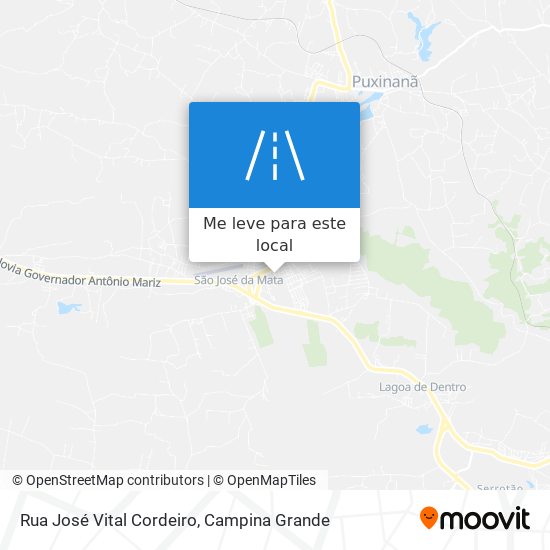 Rua José Vital Cordeiro mapa