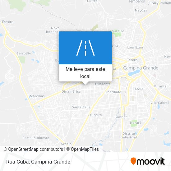 Rua Cuba mapa