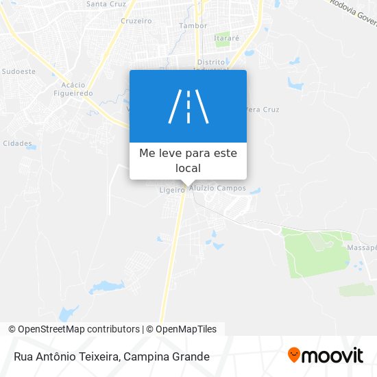 Rua Antônio Teixeira mapa