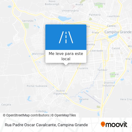 Rua Padre Oscar Cavalcante mapa