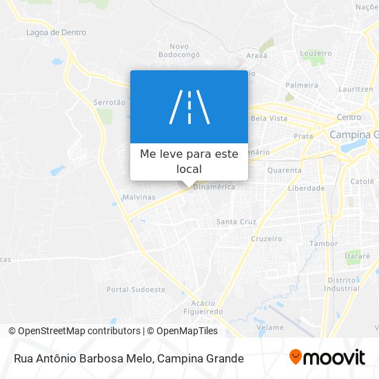 Rua Antônio Barbosa Melo mapa