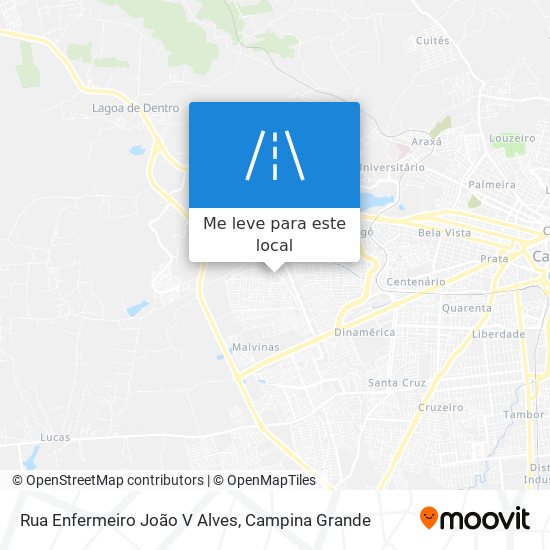 Rua Enfermeiro João V Alves mapa