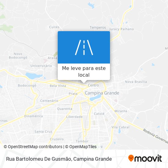 Rua Bartolomeu De Gusmão mapa