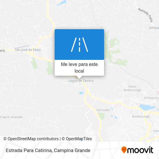 Estrada Para Catirina mapa