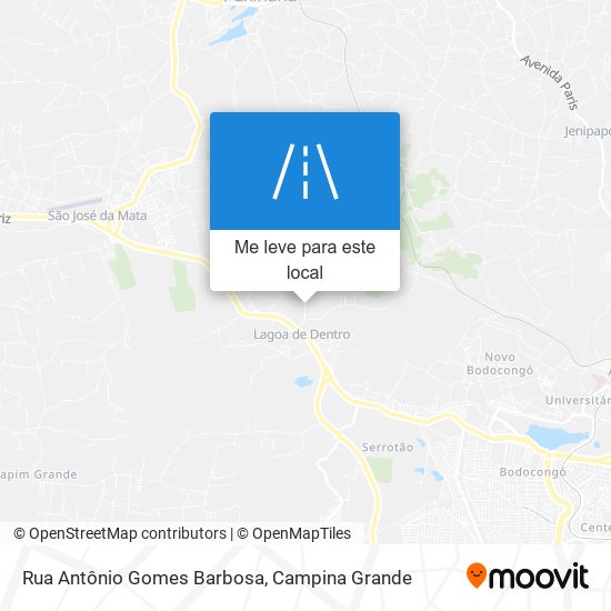 Rua Antônio Gomes Barbosa mapa