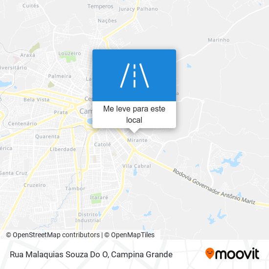 Rua Malaquias Souza Do O mapa