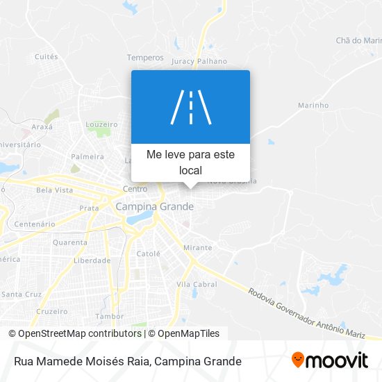 Rua Mamede Moisés Raia mapa